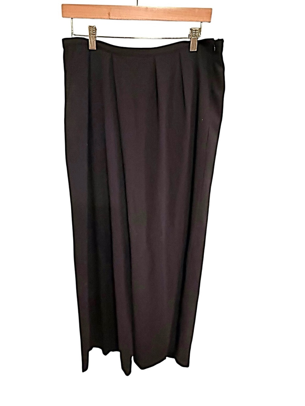 NWOT Garnet Hill Black Wide-Leg Trousers - Size 10